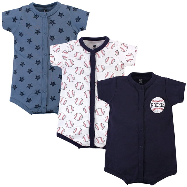 Hudson Baby Mamelucos De Algodón Unisex Béisbol 9-12 Meses