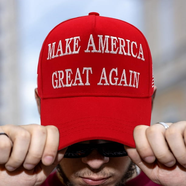 Cappellino Baseball MAGA 2024 – Make America Great Again - Rosso Con Ramo D'Ulivo - Regolabile, Unisex