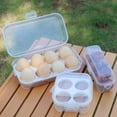 thumbnail image 5 of CozyFiel Portable 3/4/8‑Grid Egg Storage Box, Egg Holder Carrier for Refrigerator Outdoor Use, 7.67*4.13*2.76 in, 5 of 9