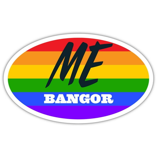 Bangor ME Maine Penobscot County Rainbow Pride Flag 6 Stripes Pride
