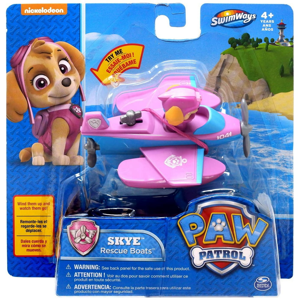 Paw Patrol Swimways Skye Rescue Boat Bath Toy