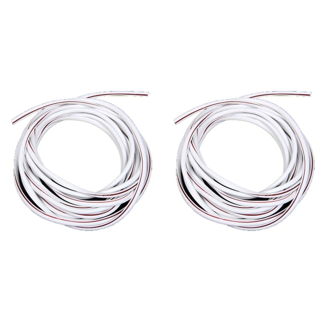 WUSUOWEI 2PCS Car Door Protectors Guards,5M,White Colors,Protective Door Strips Door Rubber U Channel Edging Rope,Moulding Rubber Strip,Scratch Edge Guard Cover Crash Protector Fit for Most Car