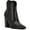 Black Leather, variant on Nine West Womens Ghost Suede Zip Up Ankle Boots
