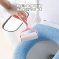 thumbnail image 5 of Four Seasons Universal Warm Toilet Seat, Home Toilet Seat, Thickened Soft Toilet Cover Cover, Retractable Washable Comfortable Toilet Cover, Reusable, For All Oval Toilet Seat, 5 of 7
