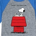 thumbnail image 3 of Peanuts -  Dear Valentine Snoopy  - Toddler And Youth Raglan Graphic T-Shirt, 3 of 5