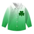 thumbnail image 5 of Atogsazn Kids Boys St. Patrick's Day Shirt Children Casual Button Up Long Sleeve Shirts Outerwear Outfit Clothing 01-Army Green 7-8 Years Fashion, 5 of 7
