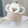 thumbnail image 6 of Cute Winter Lovely Animal Pattern Beanie Caps for Girls Boys Warm Baby Hat with Animal Face Kids Knitted Hat YELLOW, 6 of 8