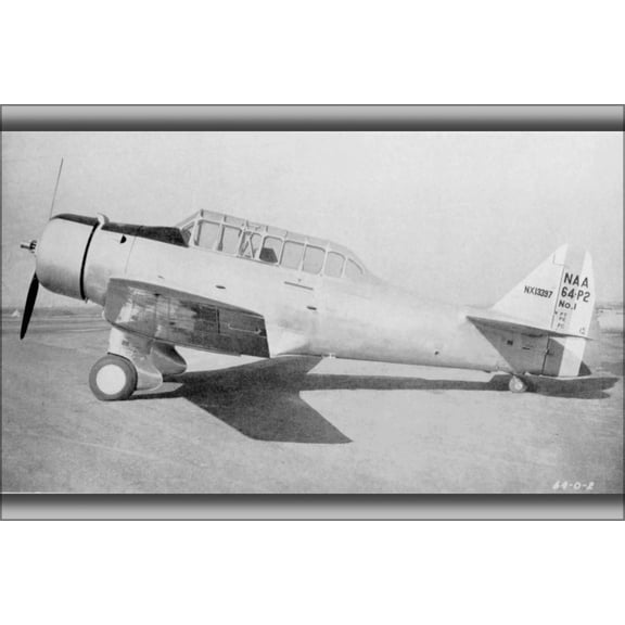 24"x36" Gallery Poster, North American NA-64 Yale