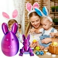 thumbnail image 6 of 3d printed bunny egg toy flexible bunny easter egg 3d dragon egg desktop decoration (sunset purple), 6 of 6