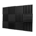thumbnail image 1 of A2S Protection 12 Pack Acoustic Foam Panels 2" X 12" X 12" Soundproofing Studio Foam Wedge Tiles Fireproof - Ideal for Home & Studio Sound Insulation - Density 25Kg/CMB (Black 2" 12pcs), 1 of 8