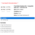 thumbnail image 2 of Front Brake Hardware Kit - Compatible with 1971 - 1979 Fiat 128 - Dynamic Friction, 2 of 2