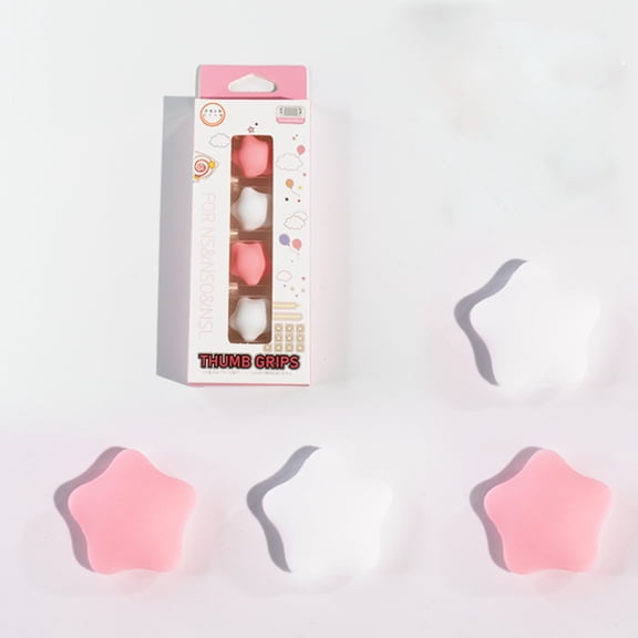 Cute Stars Silicone Soft Dpad Cross Button ABXY Key Sticker Skin Case For Switch Oled/Lite NS Joy-con Thumb Stick Grip Cap Cover