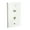 White, variant on Cable Wholesale 301-3K-W 3 Port Single Gang Keystone Wall Plate - White