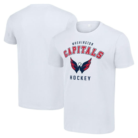 Men's Starter White Washington Capitals Logo T-Shirt