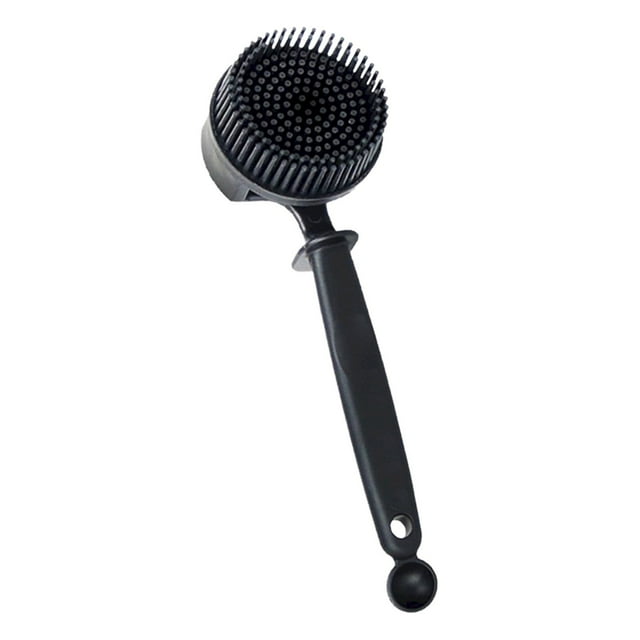 BINGLI Espresso Machine Cleaning Brush Coffee Cleaner Brush Brew Head Cleaning Tool Long Handle Coffee Machine Cleaning Brush, Silicone Coffee Machine Cleaners,