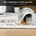 thumbnail image 4 of Yesfashion Carpets Area Rugs Washable fleece (total 1200gsm) pearl fleece cotton TPR washed folding back printed carpet grey 5*7ft, 4 of 7