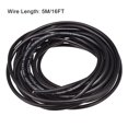 thumbnail image 2 of Uxcell Extension Wire Power Cable Copper Conductor 3 Core 24 AWG 16ft Black, 2 of 5