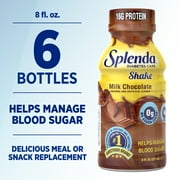 Splenda Diabetic Protein Shakes, to Help Manage Blood Sugar, 8oz, Milk Chocolate, 6ct