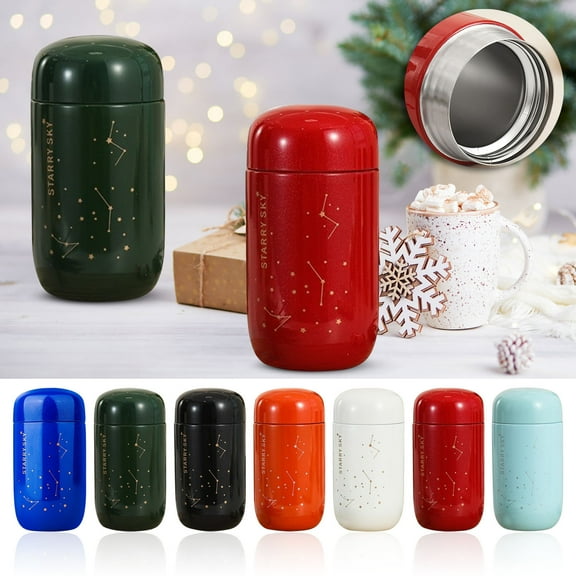 Nsxcdh Mini Cute Insulated Cup 6.8oz 4.33x2.36in Fresh Sky Pattern Portable Pocket Water Cup Safe Materials Gift for Men Women Home Office Christmas Gifts for Grandkids