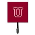 thumbnail image 5 of Letter F Initial Monogram - Maroon and White Leash or Key Holder, 5 of 7