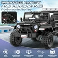 thumbnail image 4 of VIBESPARK 24V 2-Seater XL Ride on Toys with Remote Control for Toddlers, 7AH Battery Powered Ride on Electric Truck Car for Kids w/ Bluetooth, FM Radio, Colored Lights, MP3, Spring Suspension, Black, 4 of 6
