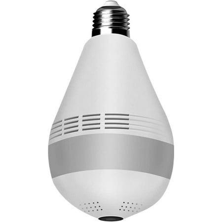 

ZHOUHONG Monitoring Equipment 360° Wireless Panoramic WiFi Camera 3/5MP Home Security IP Camera Lighting Night Vision Two Audio Bulbs WiFi Camera Electronic Equipment (Color : 5MP with 32GB)