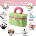 thumbnail image 3 of Bolsa de maquillaje, bolsa de viaje para cosméticos para mujeres y niñas, bolsa grande para artículos de tocador, bolsa de nailon de imitación de poliéster, 3 of 5