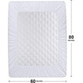 thumbnail image 4 of Fusion Waterproof Mattress Protector, Queen Mattress Pad, Quilted Fitted Cover Stretches up to 16 Inches Deep (White), 4 of 9
