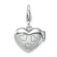 thumbnail image 3 of Sterling Silver Amore La Vita Polished 3-D Enameled LOVE Heart Locket Charm Pendant Charm Pendant with Fancy Lobster Clasp, 3 of 5