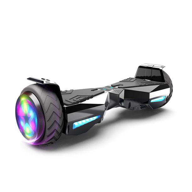 Hoverstar Bluetooth Hover board Certified HS2.0 Chrome Color Flash Wheel with LED Light Self Balancing Wheel Electric Scooter Chrome Black