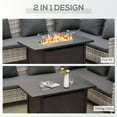 thumbnail image 4 of Outsunny 43" Outdoor Propane Fire Pit Table w/ Lid, 50,000 BTU, Bronze, 4 of 10