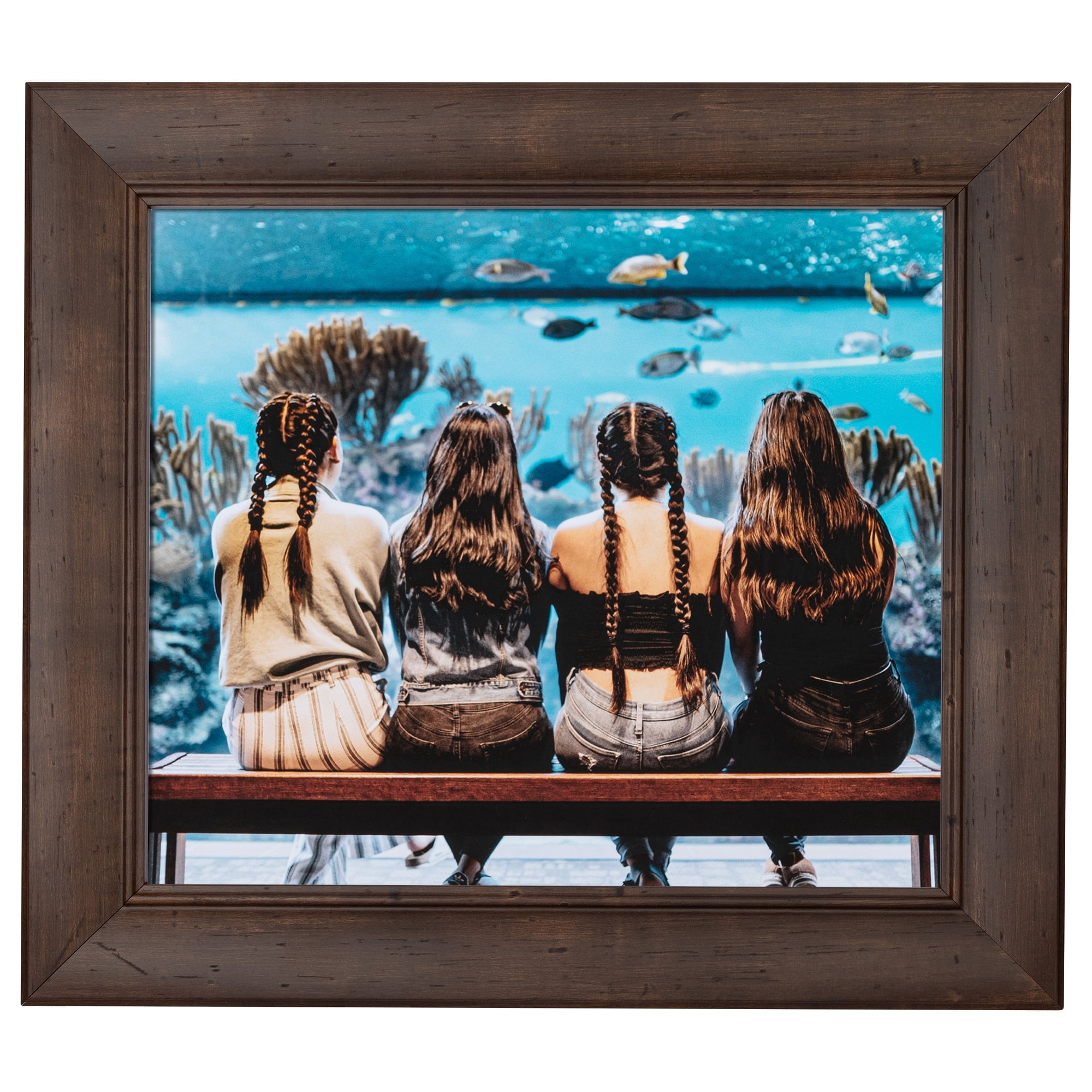 ArtToFrames 18" x 24" Walnut Picture Frame, 18x24 inch Brown MDF Poster Frame (WOM-5298),  Pack