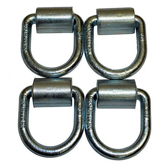 4) D-Rhino 1/2" Weld D Ring Truck Trailer Cargo Tie Down Anchor Tie Down Point
