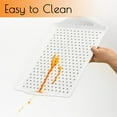 thumbnail image 5 of Non-slip Serving Trays, 2 Pack Large Serving Tray with Handles, 16.5" x 11.2" x 1.6" Food Serve Trays for Dinner, Drinks, Snacks (White), 5 of 7