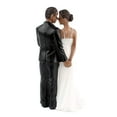 thumbnail image 4 of Pastel De Bodas Muñeca Resina Novio Novia Negro Pareja Figurita Pastel Soporte Topper, 4 of 6