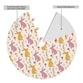thumbnail image 2 of Yiaed Yellow Pueple Rabbit Print Christmas Tree Skirt , Tree SkirtsTree Mat for Christmas Winter Holiday Indoor Decorations-36", 2 of 7