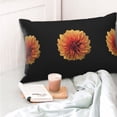thumbnail image 4 of Naloa Orange Dalia Pillow Covers, Throw Pillow Case Cushion Covers,Cushion for Bedroom,Couch,Home-14"x20", 4 of 6