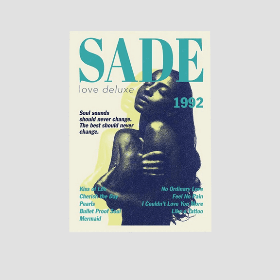 Music Poster - Sade Adu Retro Style - Size 24x36 - Postora