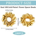 thumbnail image 2 of 180Pcs Real 18K Gold Plated Flower Spacer Beads Tiny Loose Small Antique Metal Spacer Bead Charms Hole 1.2mm DIY Jewelry Making Supplies Findings Crafts, 2 of 5