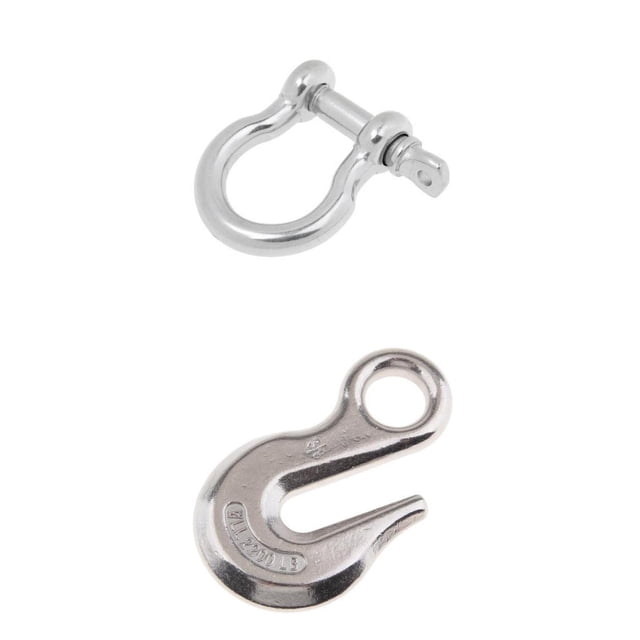 3/8 "gancho de ojo de acero inoxidable + 8mm barco marino cautivo pin cadena arco grillete Sunnimix Grillete de anclaje para embarcaciones marinas