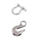 thumbnail image 1 of 3/8 "gancho de ojo de acero inoxidable + 8mm barco marino cautivo pin cadena arco grillete Sunnimix Grillete de anclaje para embarcaciones marinas, 1 of 8