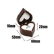 thumbnail image 3 of Caja Corazón De Madera Nogal Para Anillos De Boda Compromiso Café, 3 of 5