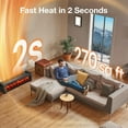 thumbnail image 2 of Air Choice 33” Baseboard Heater, Electric Fireplace, Remote &Adjustable Thermostat, 12H Timer, Quiet, Overheat Protection, Space Heater for Large Room Office Dry Clothes, 2 of 8