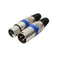 thumbnail image 2 of AMERTEER 1Pair XLR 3 Pin Male Female Mic Plug Audio Microphone Cable Adapter Connector, 2 of 7