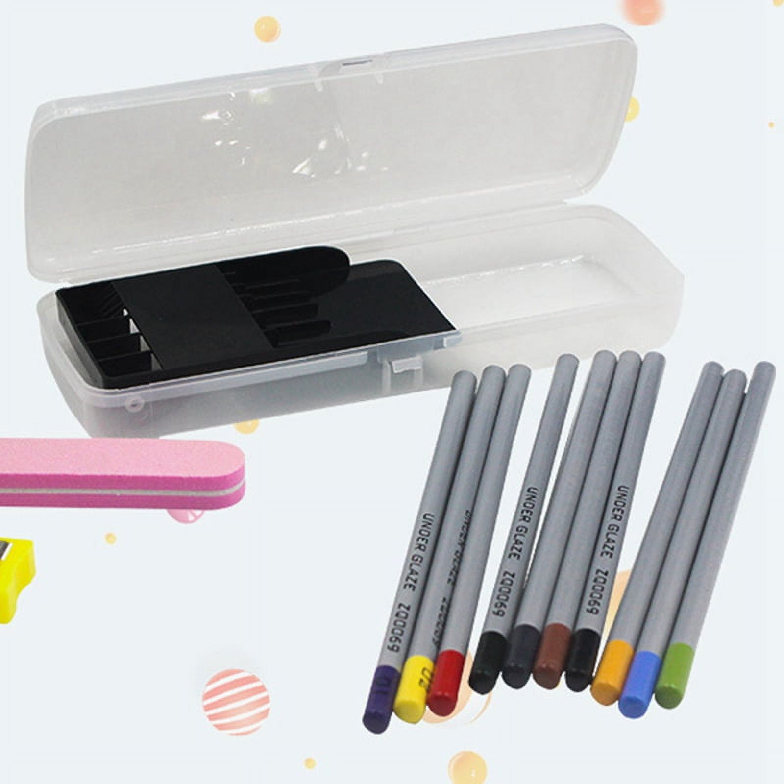 10Colors/Set Pottery Art Underglaze Color Pencil DIY Ceramic Hand Painted Glaze Chalk Pottery Painting and Coloring Tool