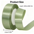 thumbnail image 3 of 1 Inch Champaign Green Solid Satin Ribbon, Christmas Ribbon for Crafts 25 Yards Craft Fabric Ribbon for Gift Wrapping Embellish Wedding Birthday Party Decoration Bow Making Floral Craft Sewing, 3 of 4
