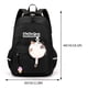 thumbnail image 4 of Mochila de nailon para campus, bolso de hombro de dibujos animados duradero, regalos para niños (negro), 4 of 6