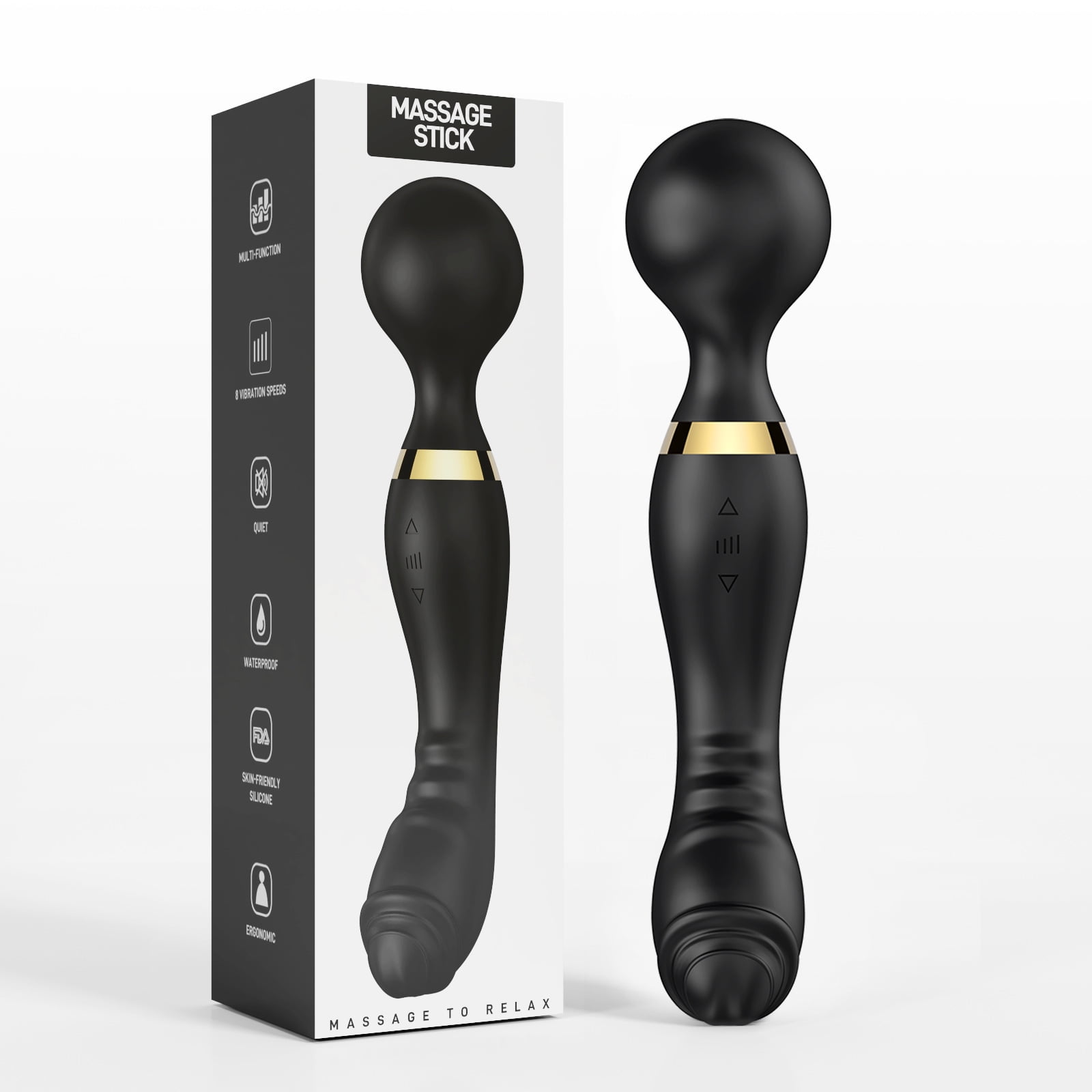 Personal Handheld Massager-Cordless Full Body Massager, Electric Massage Tool for Face Neck Back Shoulder Waist Leg Feet, Portable 5 Mode Massage Machine for Women Men