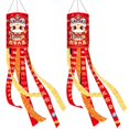 thumbnail image 1 of 2 Piece Happy New Year Windsock Wind Sock Flag for Home New Year Decoration, 1 of 9