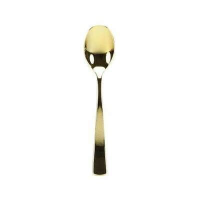 Lillian Table setting Disposable Polished Plastic Serving forks Gold 6Count